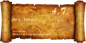 Ari Teréz névjegykártya