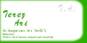 terez ari business card